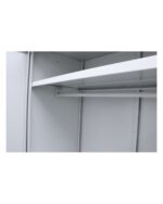 GO Steel Top Shelf with Hanging Rail - Silver Grey