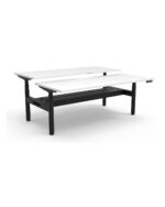 Halo+ Back to Back Desk - Natural White / Black