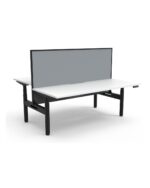 Halo+ Back to Back Desk - Natural White / Black