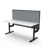 Halo+ Single Sided Desk - Natural White