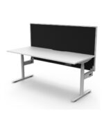 Halo+ Single Sided Desk - Natural White