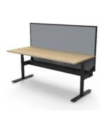 Halo+ Single Sided Desk - Natural Oak