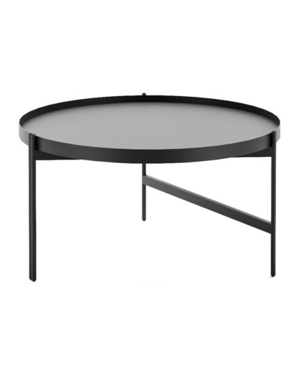Nido Round Coffee Table - Black / Beech