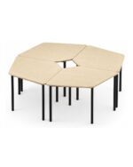 Shield Pro collaborative classroom table - Cluster Raw Birchply