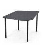 Shield Pro collaborative classroom table - Single Charcoal