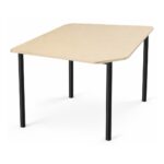 Shield Pro collaborative classroom table - Single Raw Birchply