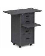 Zipp Caddy mobile teaching station - Rectangle Top - Charcoal