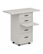 Zipp Caddy mobile teaching station - Rectangle Top - Oyster Grey