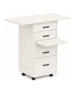 Zipp Caddy mobile teaching station - Rectangle Top - Parchment
