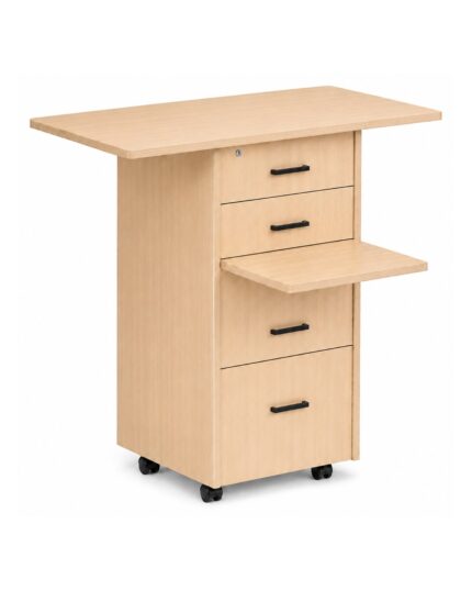 Zipp Caddy mobile teaching station - Rectangle Top - Raw Birchply