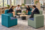 Modular Backrest Lounge modules arranged for student collaboration in a school learning commons