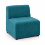 Modular Backrest Lounge in teal fabric with a 450 mm seat height