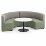 Quartz Curved Modular Lounge with round table