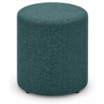 Round 400 Ottoman - Keylargo Teal fabric