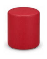 Round 400 Ottoman - Lustrell Crimson vinyl